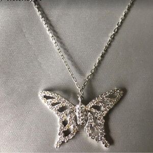 Genuine Swarovski Crystal butterfly necklace